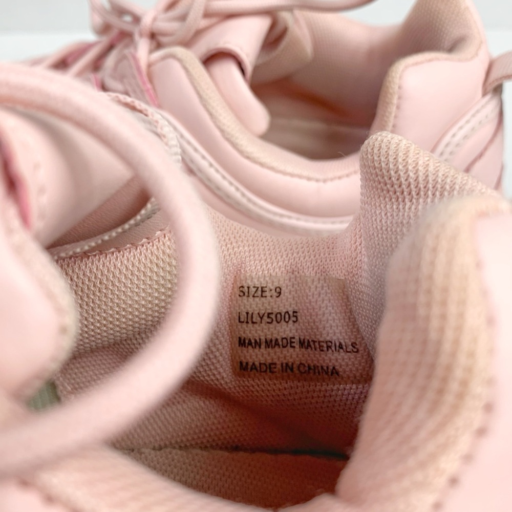 Lily 5000 Peach Platform Sneakers - Picture 5 of 8